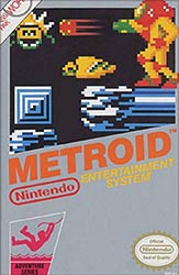 Metroid NES game box cover
