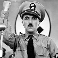 scene from The Great Dictator with Charlie Chaplin