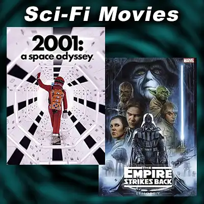 Sci-Fi Movies, 2001: A Space Odyssey and The Empire Strikes Back