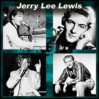 Four pictures of Jerry Lee Lewis