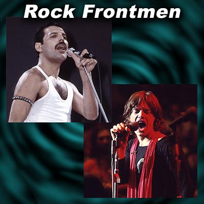 singers Freddie Mercury and Mick Jagger