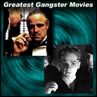 Scenes from gangster movies The Godfather and White Heat