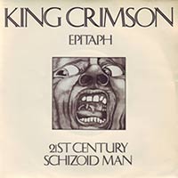 Single cover for 21st Century Schizoid Man by King Crimson
