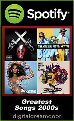 DigitalDreamDoor Greatest songs of the 2000s playlist on Spotify