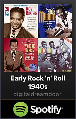 1940s early rock n roll Spotify playlist link image