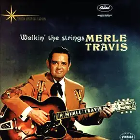 Walkin' The Strings by Merle Travis album cover