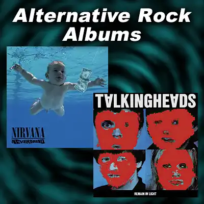 album covers Nevermind and Remain in Light