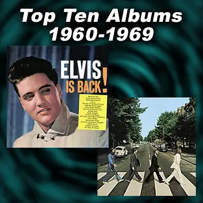 Album covers for Elvis Is Back and Abbey Road