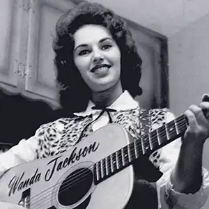Wanda Jackson with her guitar
