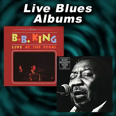 B.B. King and Muddy Waters live album covers