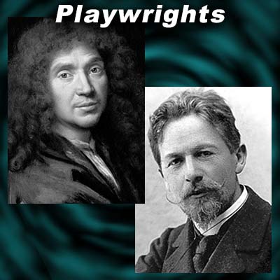 Playwrights Moliere and Anton Chekov