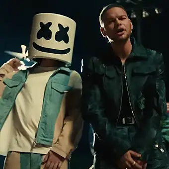 Dance music DJ Marshmello and singer Kane Brown