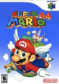 Super Mario 64 video game box cover