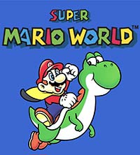 Super Mario World video game box cover