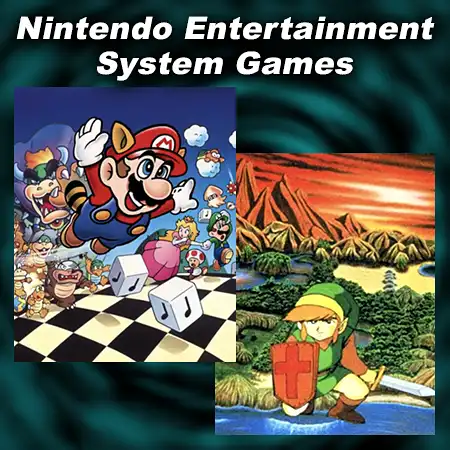 Images from Game Boy Advance Games "Super Mario Bros 3" and "The Legend of Zelda"