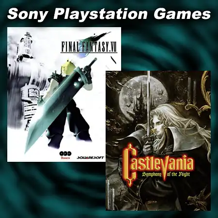 Images from Sony Playstation games "Final Fantasy VII" and "Metal Gear Solid"