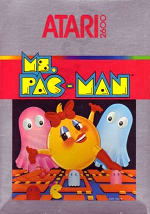 Ms. Pac-Man video game box cover