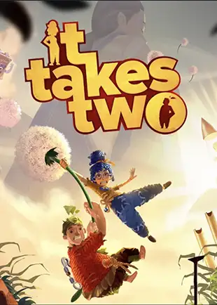 It Takes Two video game box cover