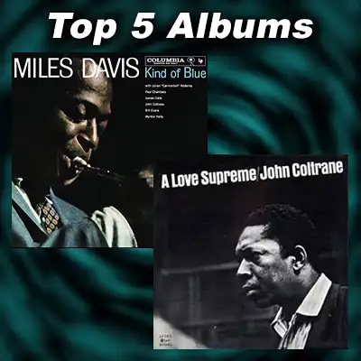 album covers for Kind Of Blue and A Love Supreme