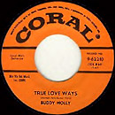 True Love Ways 45 single lable