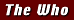 The Who text title image