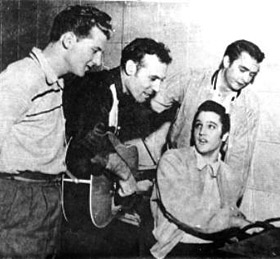 Jerry Lee Lewis, Carl Perkins, Elvis Presley, Johnny Cash