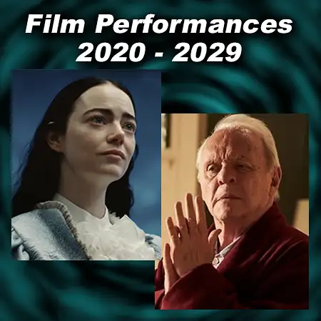 Movie actors Emma Stone and Anthony Hopkins