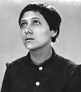 Actor Renee Jeanne Falconetti in the movie The Passion of Joan of Arc