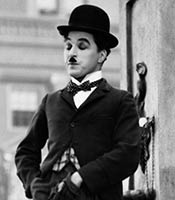 Actor Charlie Chaplin in the movie City Lights