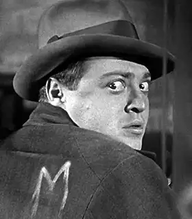 Actor Peter Lorre in the movie M