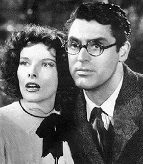 Actor Cary Grant in the movie Bringing Up Baby
