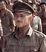 Actor Alec Guinness in the movie The Bridge on the River Kwai