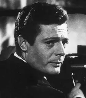 Actor Marcello Mastroianni in the movie La Dolce Vita