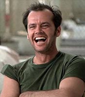 Actor Jack Nicholson in the movie One Flew Over the Cuckoo's Nest