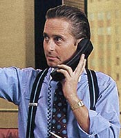 Actor Michael Douglas in the movie Wall Street
