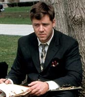 Actor Russell Crowe in the movie A Beautiful Mind