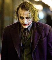 Actor Heath Ledger in the movie The Dark Knight