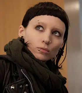 Actor Rooney Mara in the movie The Girl with the Dragon Tattoo