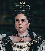 Actor Olivia Colman in the movie The Favourite