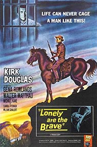 Poster for the 1962 movie Lonely Are the Brave