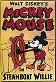 Poster for the Disney animated movie Steamboat Willie