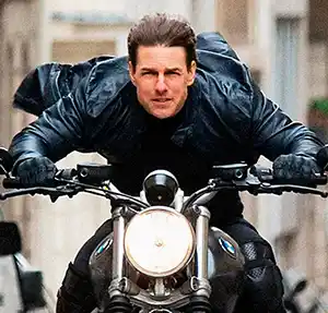 Tom Cruise from the action movie Mission Impossible