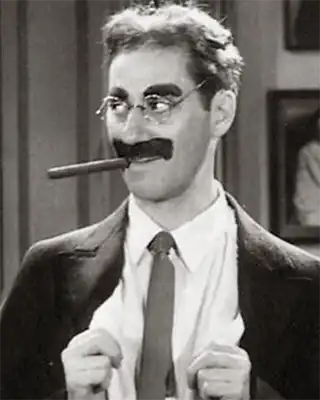 Comedy actor Groucho Marx