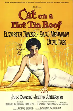 Poster for the movie Cat on a Hot Tin Roof