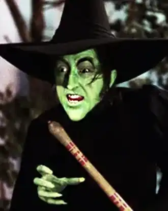 Margaret Hamilton as The Wicked Witch Of The West in The Wizard of OZ