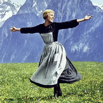 Scene of Julie Andrews from The Sound of Music