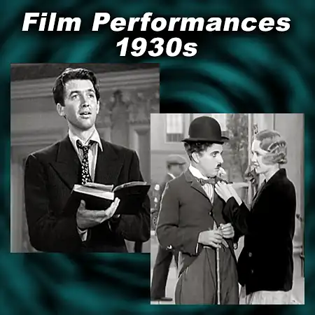 James Stewart in >Mr. Smith Goes to Washington, Charlie Chaplin in City Lights