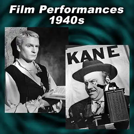 Laurence Olivier in Hamlet, Orson Welles in Citizen Kane