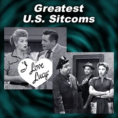 Pictures from sitcoms "I Love Lucy" and "The Honeymooners"