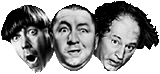 Comedic actors the Three Stooges